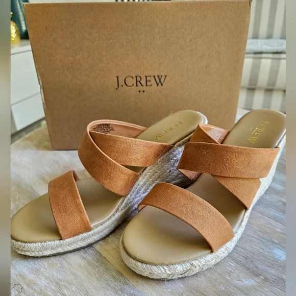 J. Crew Wide-strap Espadrille Mule Wedges - Picture 2 of 7